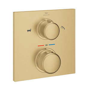 19446gn2 2 way concealed mixer allure thermostat bruched gold grohe