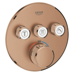 29121dl0t round concealed mixer grohtherm smartcontrol bruched rose gold grohe