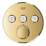 29121gl0t grohe round concealed mixer grohtherm smartcontrol glossy gold