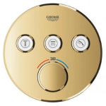 29121gn0t round concealed mixer grohtherm smartcontrol bruched gold grohe