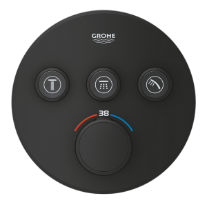 29508kf0t round concealed mixer grohtherm smartcontrol matt black grohe