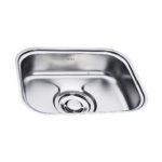 Kone New Coteil Stainless Steel Kitchen Sink is partially below the surface