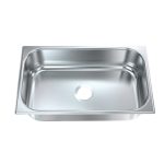 Plaza Galaxy Stainless Steel Kitchen Sink, completely below the surface, 0.8 mm thick, 71 x 44 cm