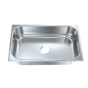 Plaza Galaxy Stainless Steel Kitchen Sink, completely below the surface, 0.8 mm thick, 71 x 44 cm