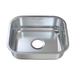 Plaza Gamma stainless steel kitchen sink is completely below the surface