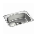 Connie Silver Stainless Steel Kitchen Sink is partially below the surface