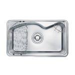 Connie Wave Stainless Steel Partially Undercounter Kitchen Sink, 860 x 515 mm