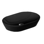 De Niu matt black basin on an oval surface, 60*40 cm Duravit