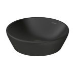 De Niu matt black sink on a circular countertop, 40*40 cm, Duravit