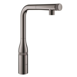 Essence Smart Control kitchen mixer, glossy black, Grohe