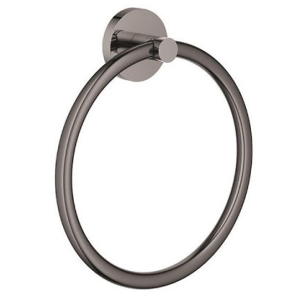 Grohe Essential Round Towel Holder, Shiny Black