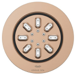 Grohe matte aqua rose gold circular jet