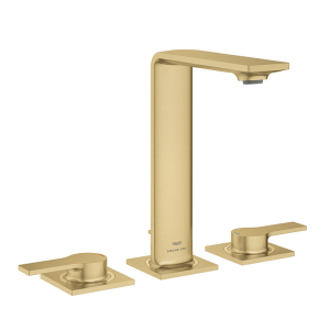 Grohe matte gold 3-hole basin mixer, high-gloss finish