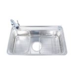 Koni Panorama Stainless Steel Kitchen Sink is partially below the surface