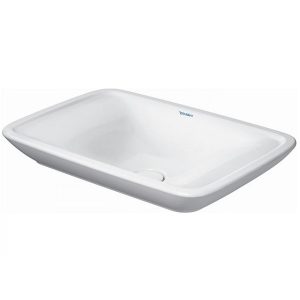 Peravida white sink on a 70cm rectangular Duravit countertop