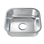 Plaza Silver Stainless Steel Kitchen Sink, 0.6 mm thick, without drain, 35 x 40 cm