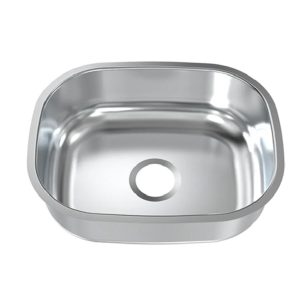 Plaza Silver Stainless Steel Kitchen Sink, 0.6 mm thick, without drain, 40 x 50 cm