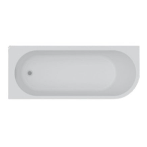 Seamless bathtub Duravit Santorini, north corner, 170 x 70 cm, white