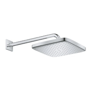 Shower bowl with Tempesta square outlet, Grohe chrome